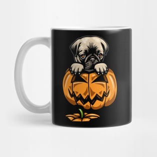 Cute Pug Pumpkin Mug